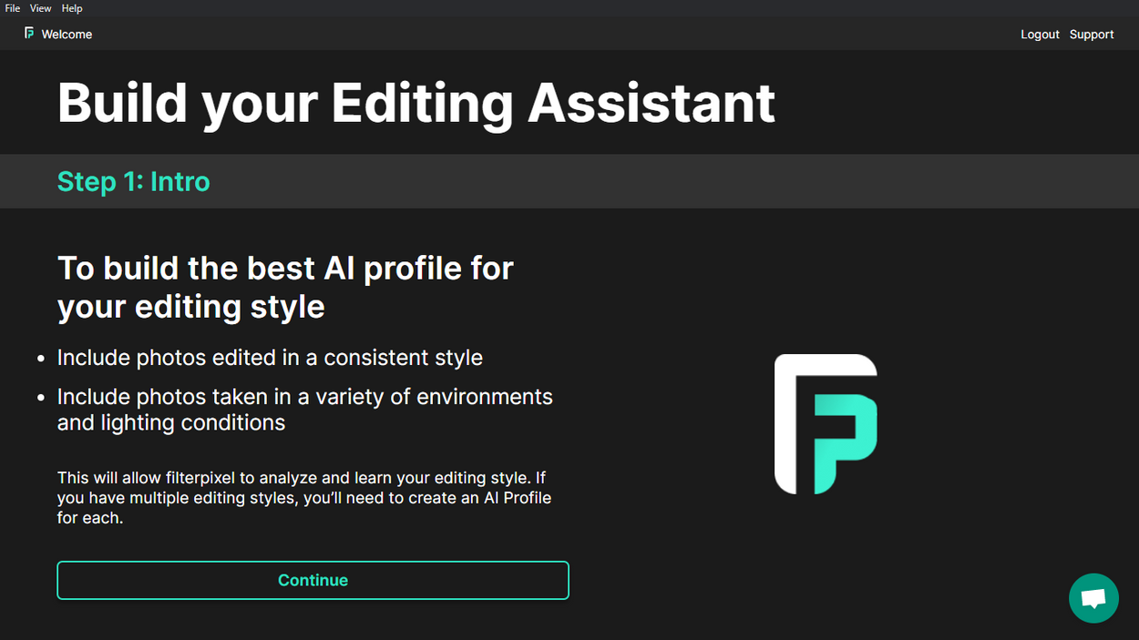 a screenshot of the editing assistant page.