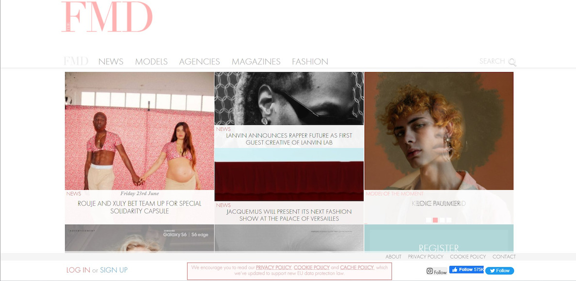 the homepage of FMD.