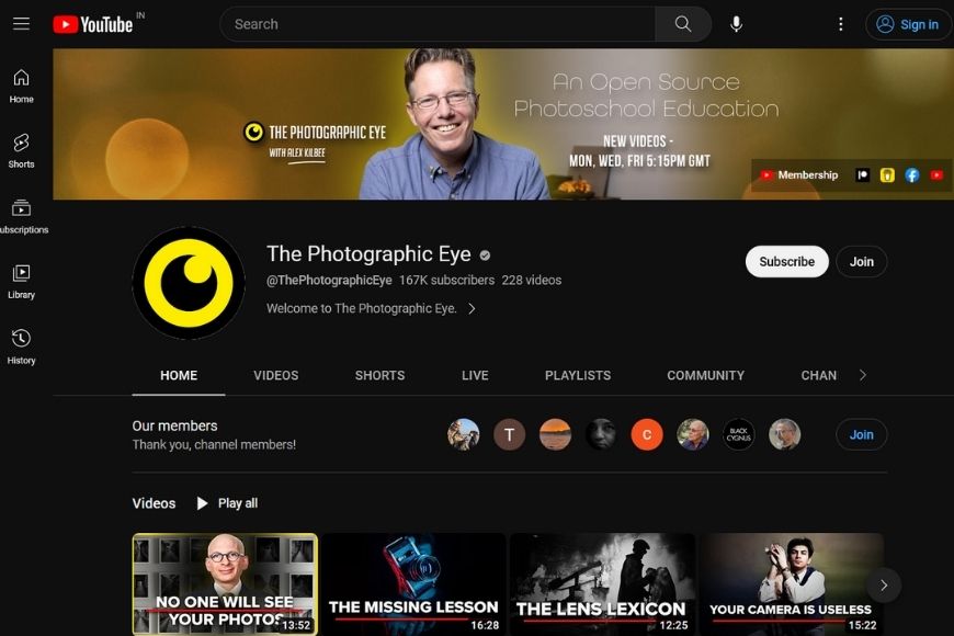 The Photographic Eye on YouTube