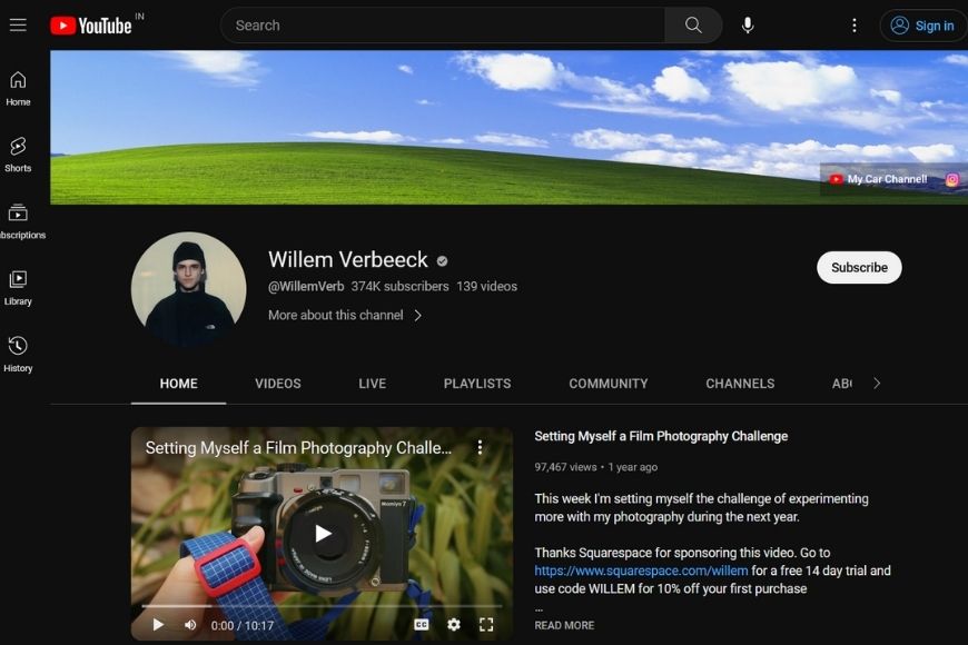 Willem Verbeeck's Youtube Channel