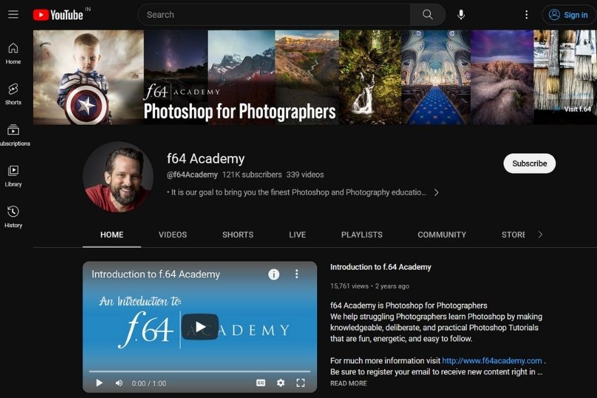 f64 Academy on YouTube
