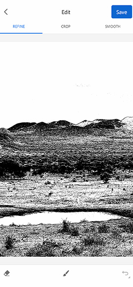 a black and white photo of a landscape.