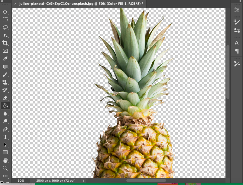 smooth edges of a pineapple in photoshop.