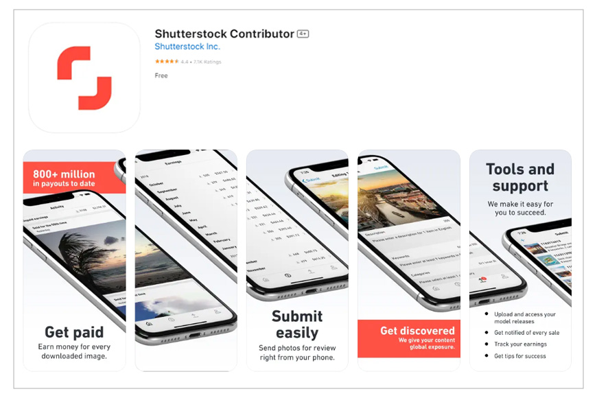 A screenshot Shutterstock homepage.
