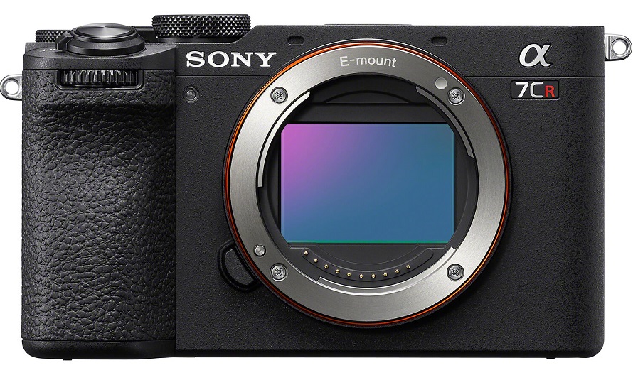 The sony a7Cr is shown on a white background.