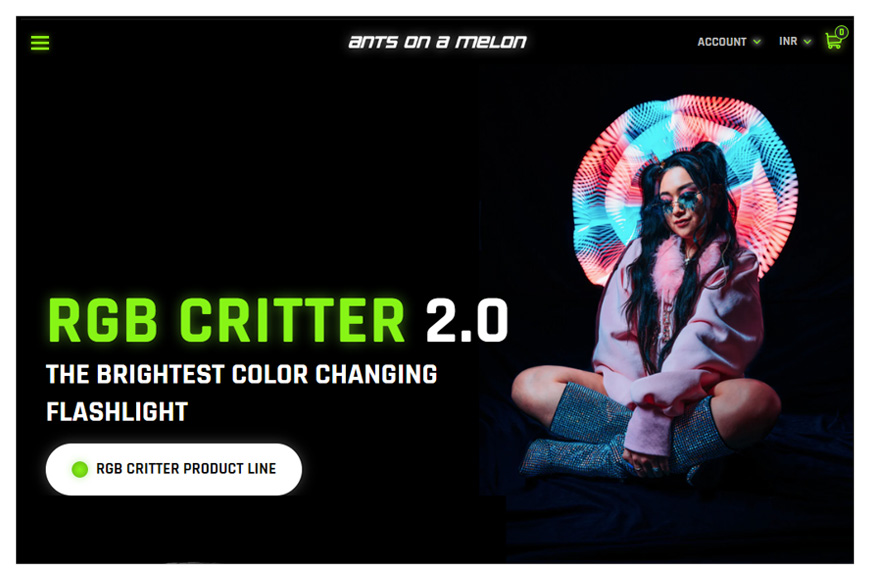 Rgb critter 2 0 - the brightest color changing flash light.