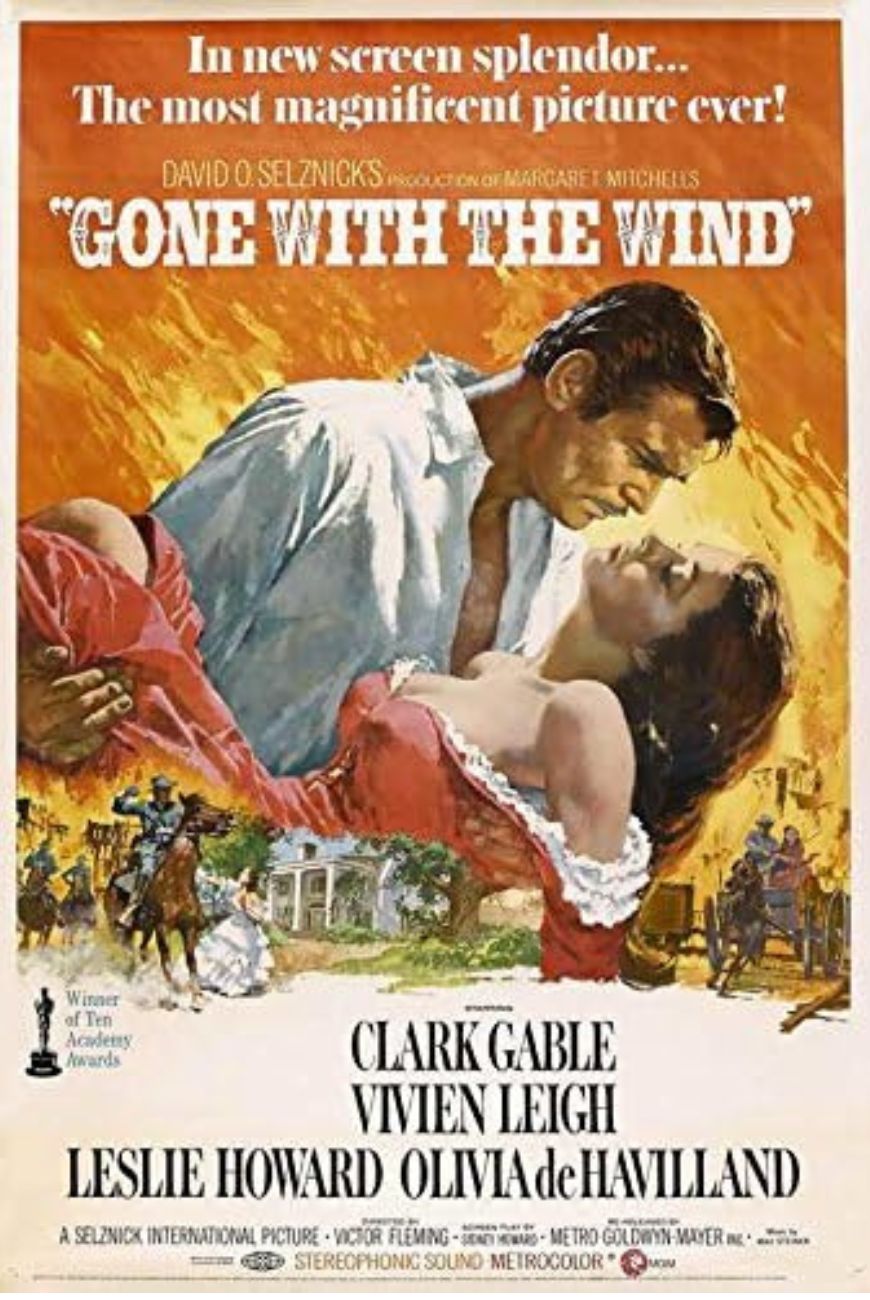 Gone with the wind movie poster.