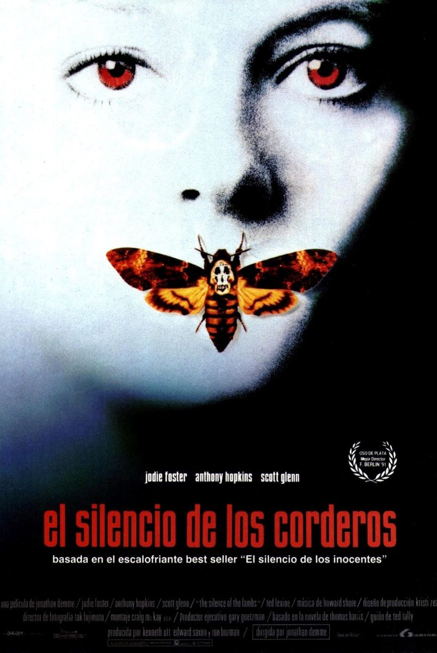 The poster for el silencio de los corderos.