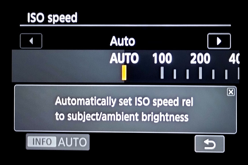 A screen with the words iso speed on it.