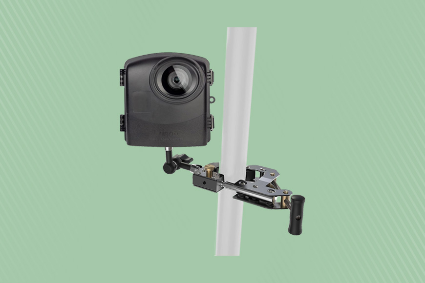 An image of a camera attached to a pole.