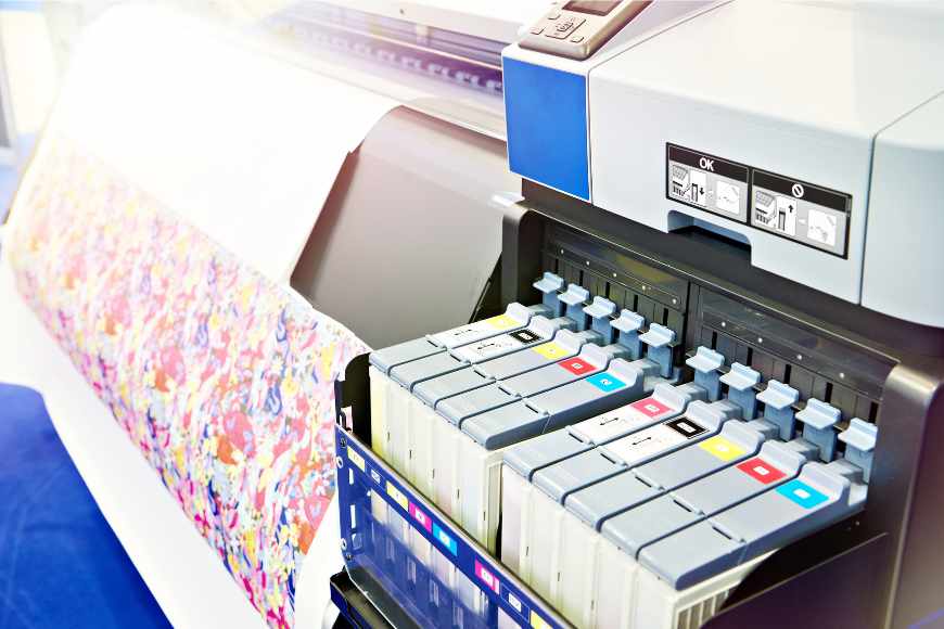Sublimation printer with ink cartridges