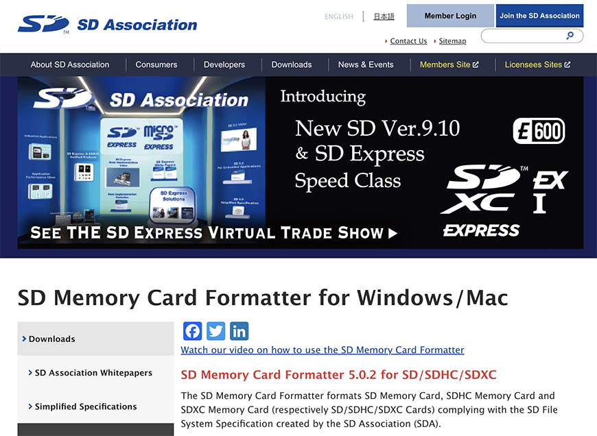 3d memory card formatter for windows mac.