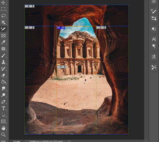 A photo of a building in jordan in photoshop.