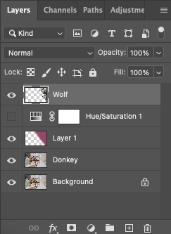 Layers in adobe photoshop.