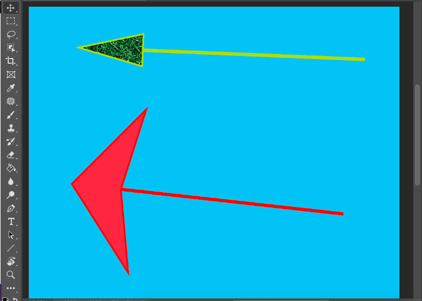 How to draw an arrow in adobe photoshop.