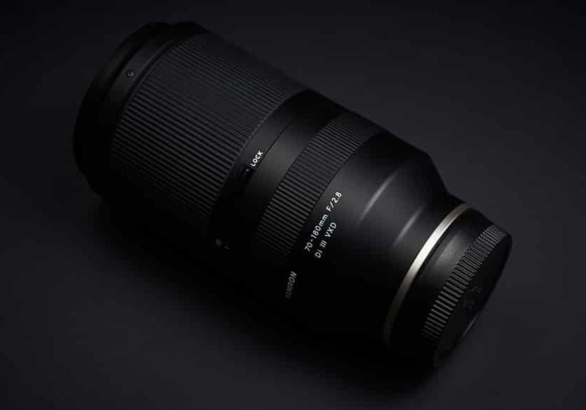 A zoom lens on a black background.