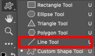 Line tool in adobe photoshop.