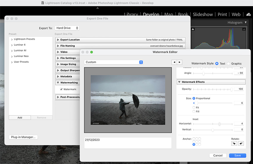 A screen shot of the photo editor in adobe photoshop.