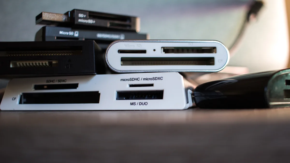A group of usb devices stacked on top of each other.