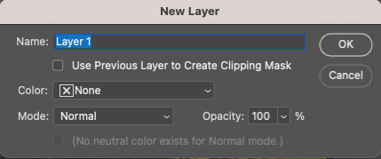 How to create a new layer in adobe photoshop.