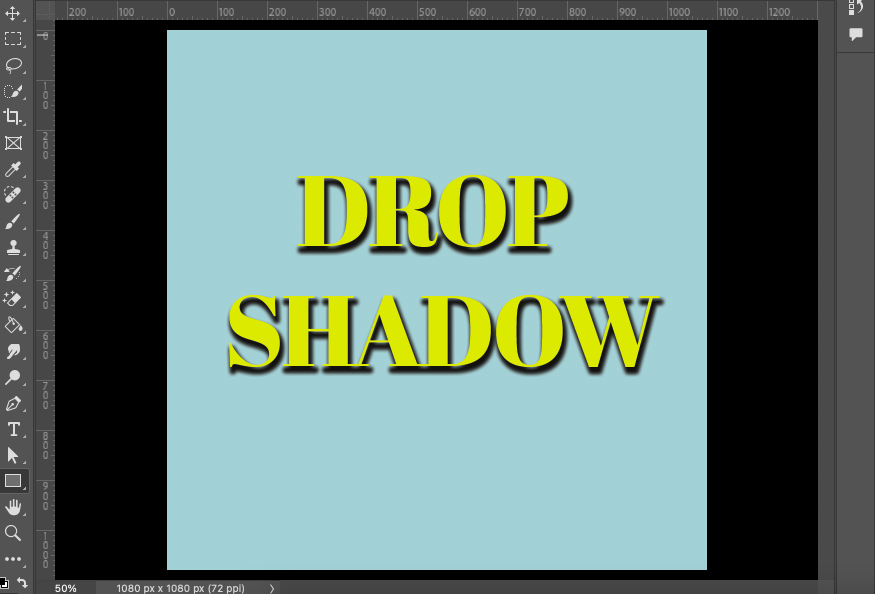Drop shadow in adobe photoshop.
