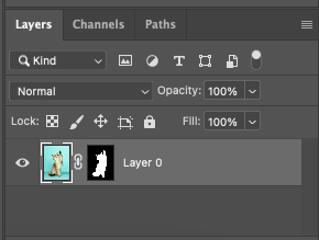 Layer 0 in adobe photoshop.