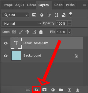 How to create a drop shadow in adobe photoshop.