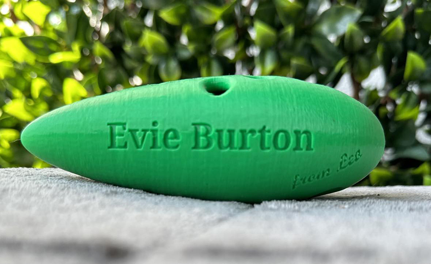 Evie burton 3d printed dog toy.