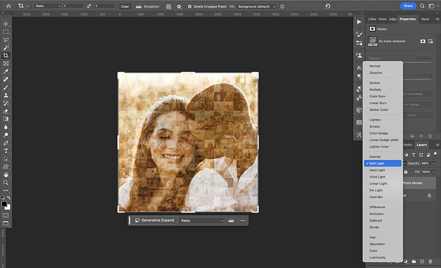 A photo of a couple in adobe photoshop.