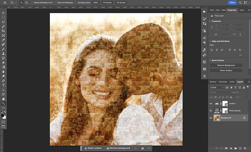 A photo of a man and a woman in adobe photoshop.