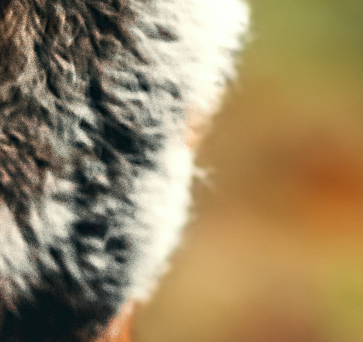 Close-up of a cat's fur, showcasing its texture with a blurred background.