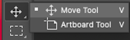 Move tool in adobe photoshop.
