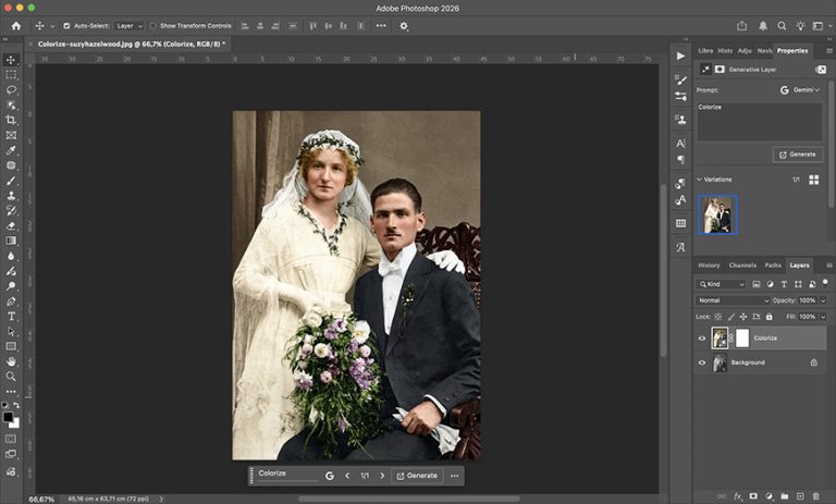 How to Colorize Black & White Photos in Photoshop (Fastest AI Methods)