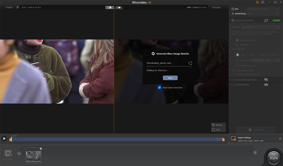 Winxvideo AI Review Can It Successfully Restore Old or Shaky Footage 3