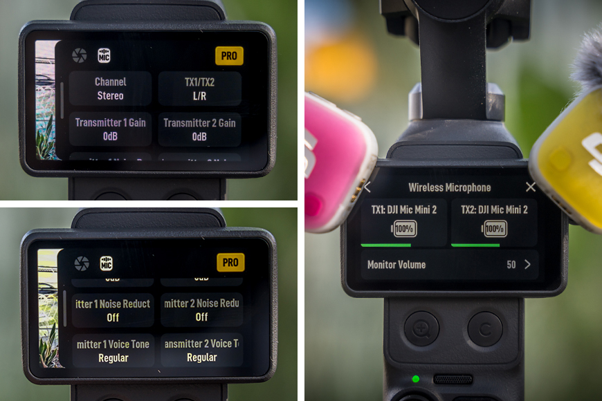 OsmoAudio not only provides seamless connectivity, but also lets you adjust the DJI Mic Mini 2's settings and features directly through your DJI camera.