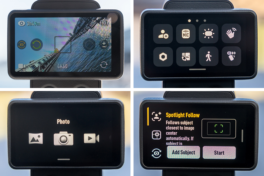 The interface of the Osmo Pocket 4 is purposeful and quick to explore.