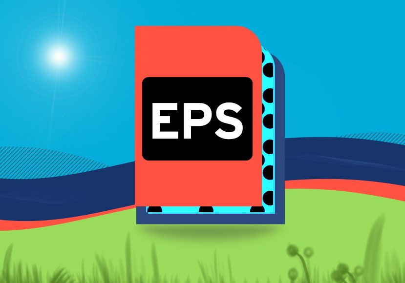 An eps file on a grassy field with the sun behind it.