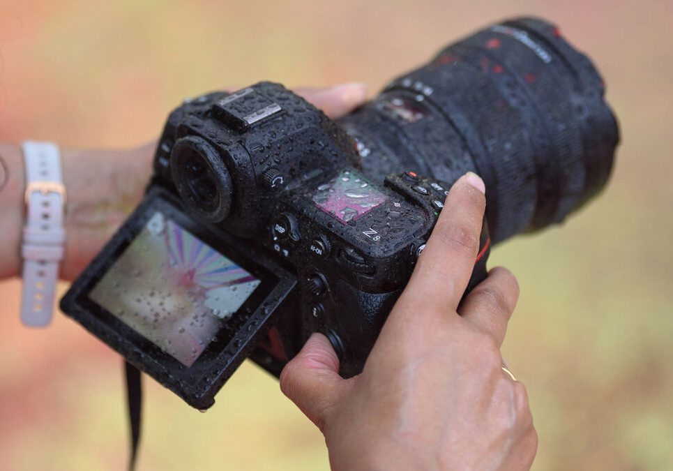 A person holding a Nikon Z8 camera