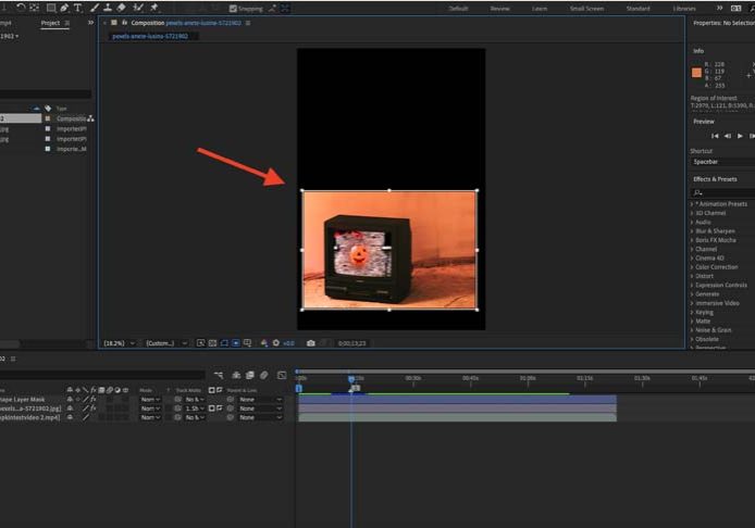 Cropping video in Adobe After Effects