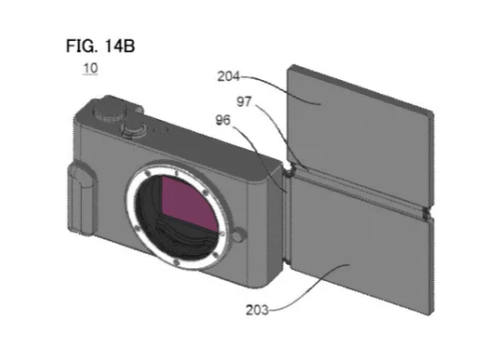 canon folding screen patent for camera