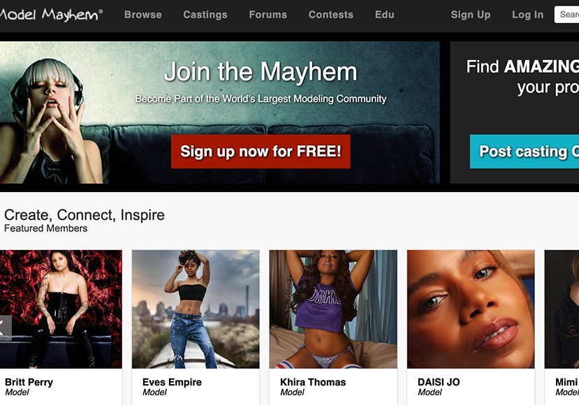 mayhem is a website that allows you to sign up for free.