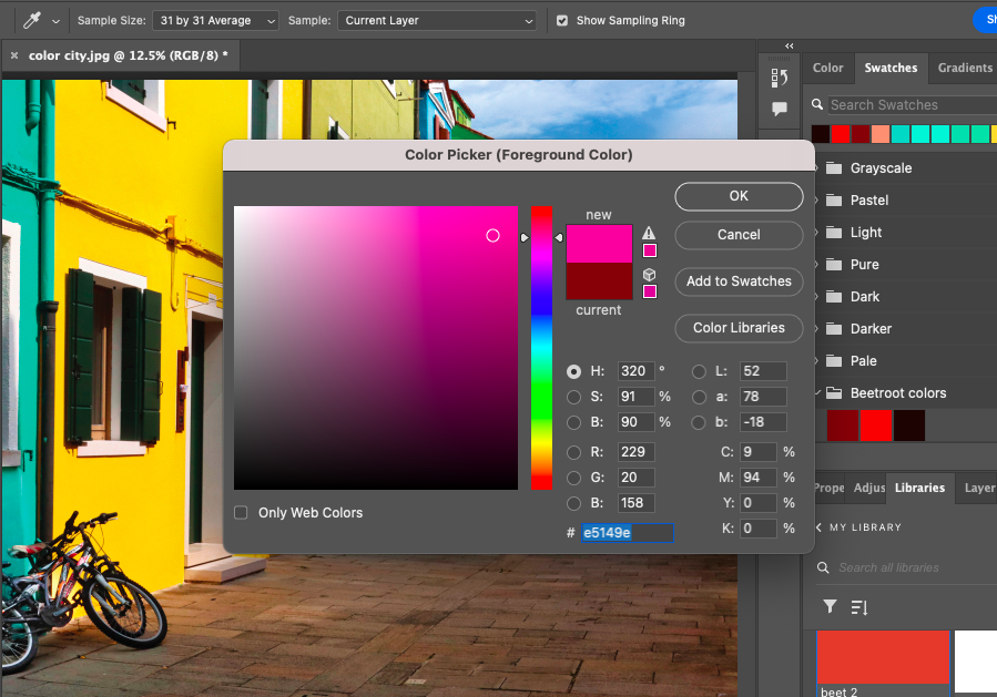Adobe photoshop color picker.
